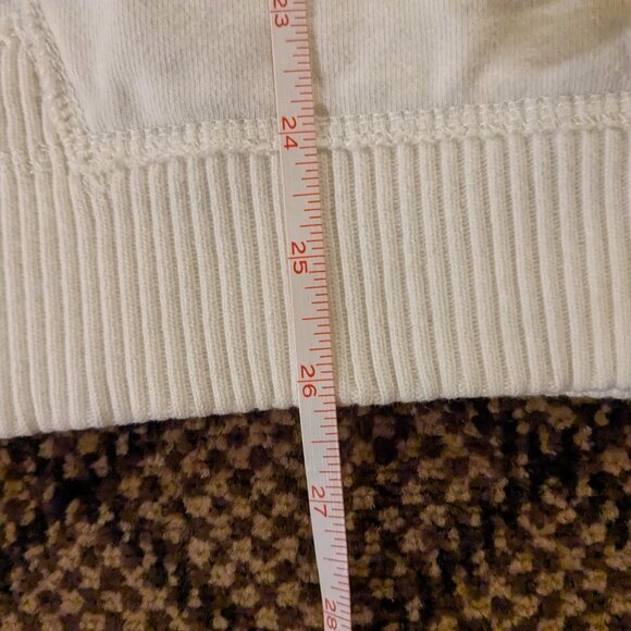 American Eagle Henley Button Pullover Hoodie Sz Large VTG Y2K Skater White Thick - Picture 10 of 11